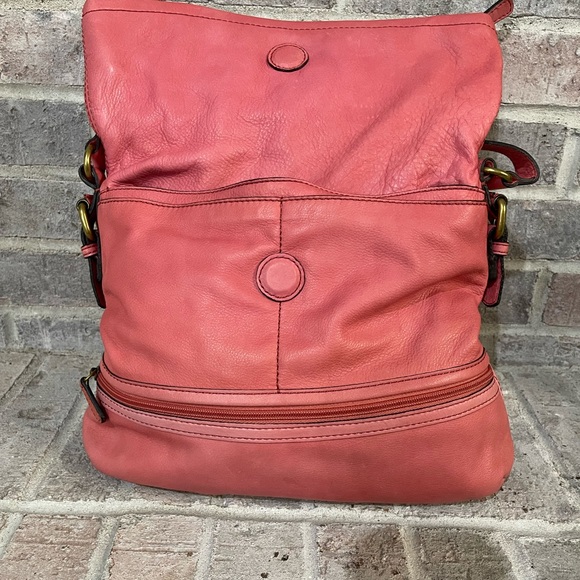Fossil Pink Hobo Bag with Curved Top Design - Picture 5 of 16